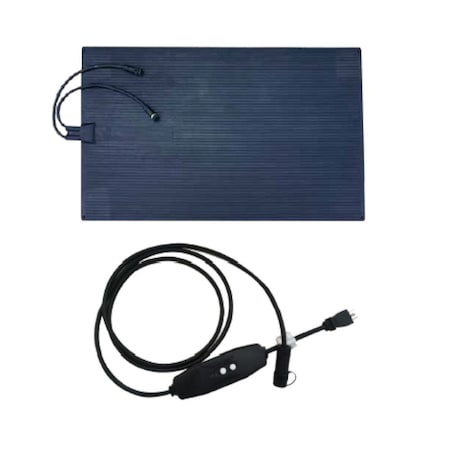 Dr Infrared Heater Blue 23 in. x 40 in. Heated Rubber Snow Melting Mat with 10 ft. GFCI Cable DR-101